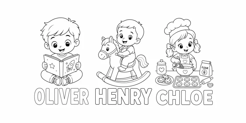 Modern Baby Coloring Page Generator generated by undefined