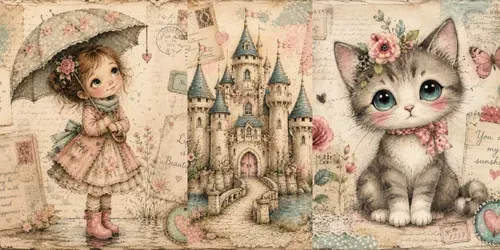 Whimsical Woodland Animals Digital Papers generated by chatgpt-image