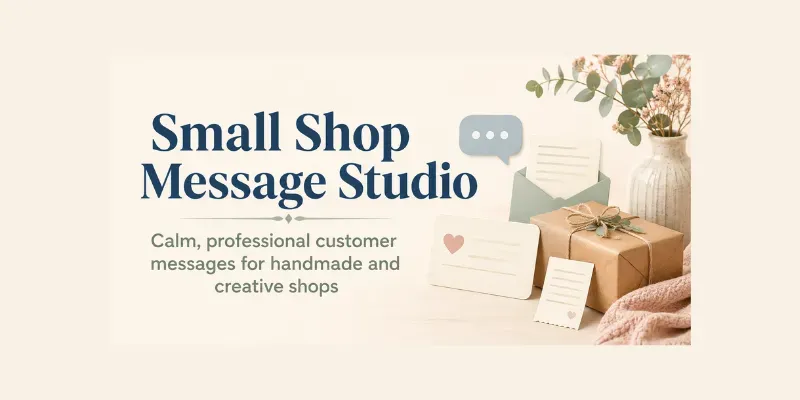 Small Shop Message Studio generated by undefined