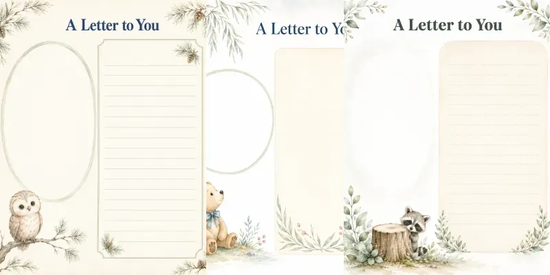 Woodland Letters To Babies Handprints generated by undefined