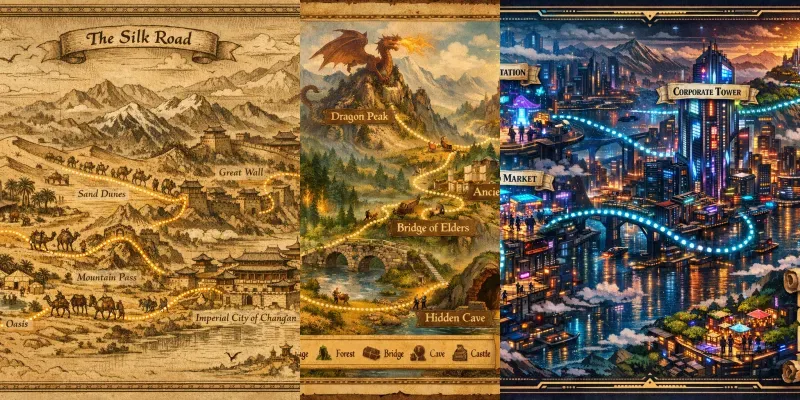 Story Travel Map Generator generated by undefined
