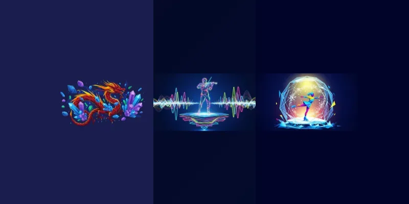 Bright Abstract Geometric Scenes generated by undefined