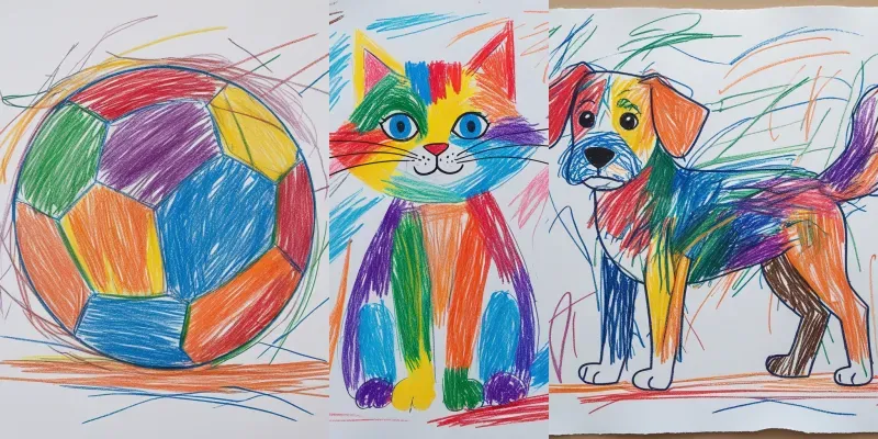 Childrens Scribbles Art generated by undefined