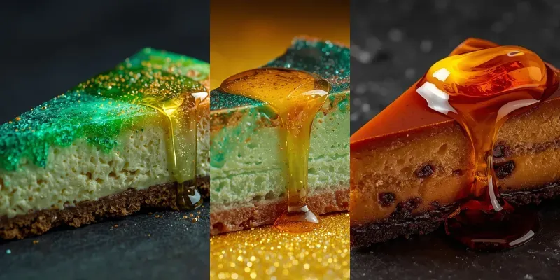 Vibrant Fantasy Cheesecake Photos generated by undefined