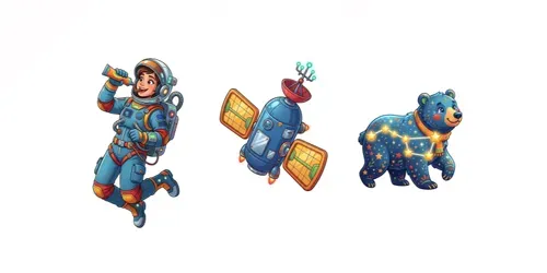 Cute Space Clipart Cartoon Pod Art generated by gemini-image