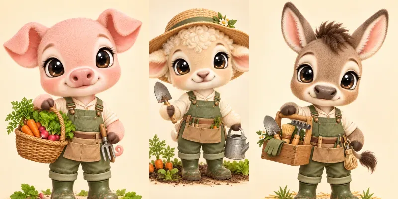 Chibi Farm Animal Caretakers