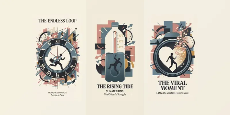 Conceptual Editorial Illustration Packs generated by undefined