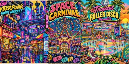 Retro Pop Culture Poster Worlds generated by chatgpt-image