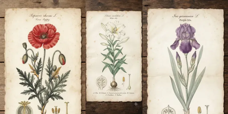 Vintage Botanical Illustration Series generated by undefined