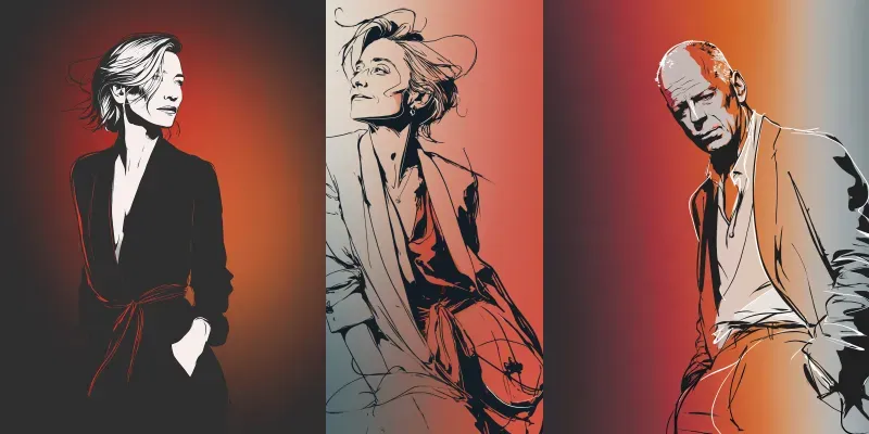 Minimalist Celebrity Illustrations generated by undefined
