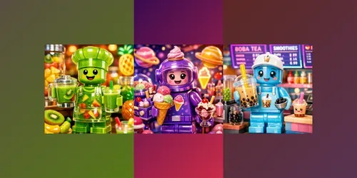 Colorful Lego Career Toy Scenes Packs generated by chatgpt-image