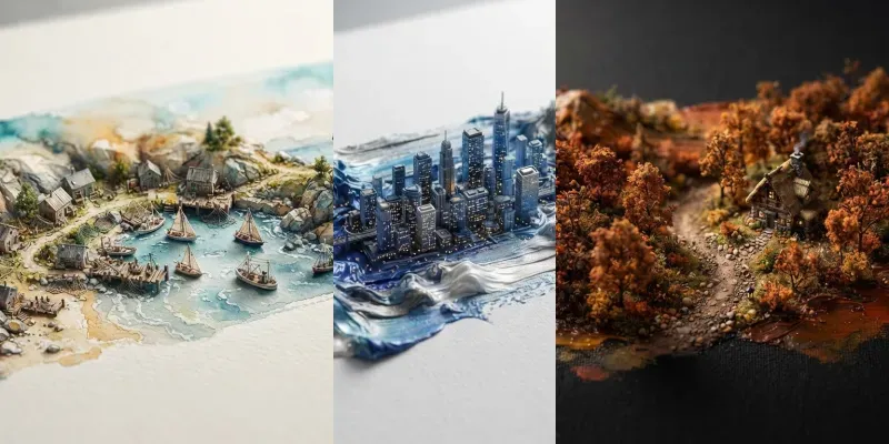 Microworlds Inside A Brushstroke