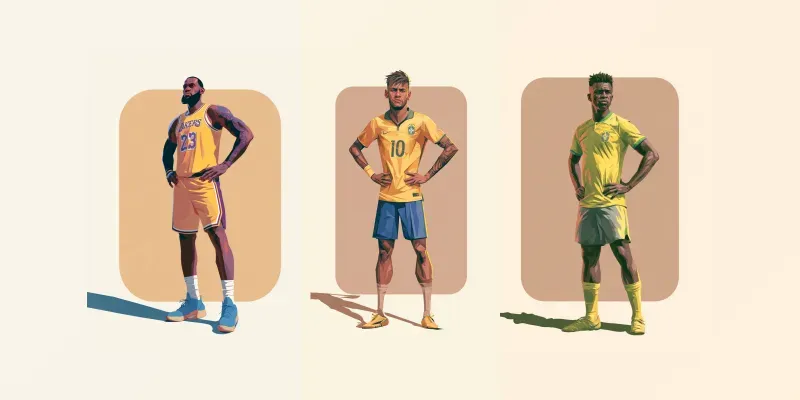 Stylized Sports Star Posters generated by undefined