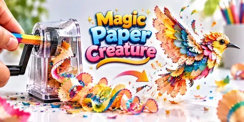 Magic Paper Creatures generated by veo