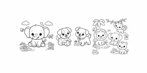 Cute Kids Animal Coloring Pages generated by chatgpt-image