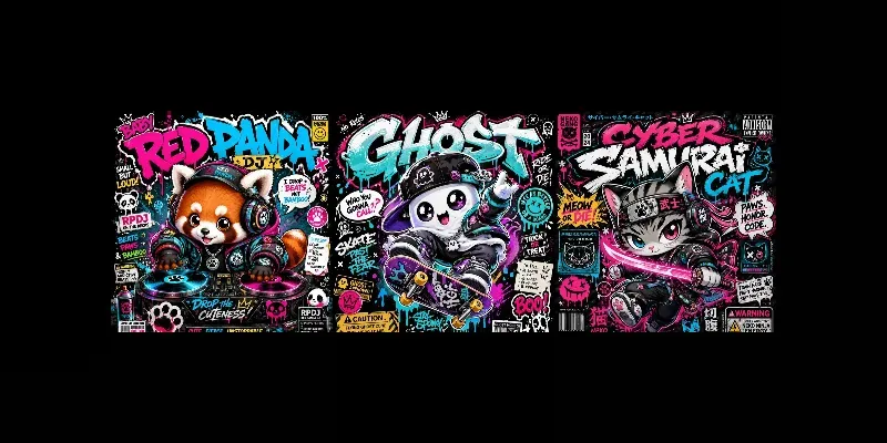 Urban Graffiti Pop Heroes generated by undefined