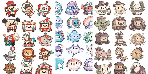 Cute Clipart Mascot Characters generated by chatgpt-image