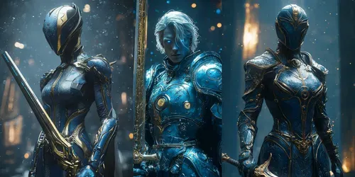 Sapphire Aurum Regent Cyberpunk Art generated by midjourney