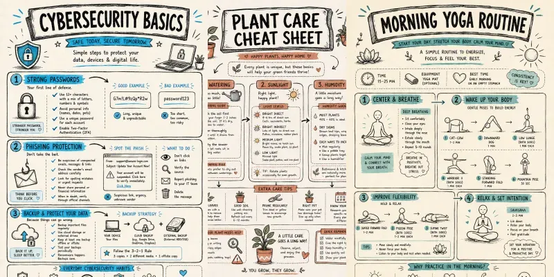 Handdrawn Sketchnote Infographic Guides generated by undefined