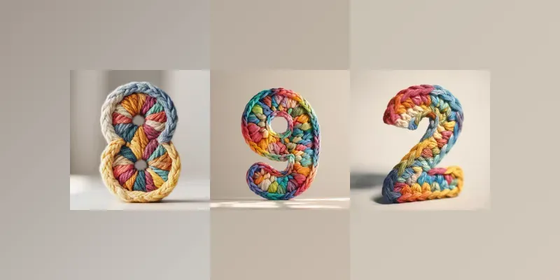 Crocheted Number Studio Photography generated by undefined