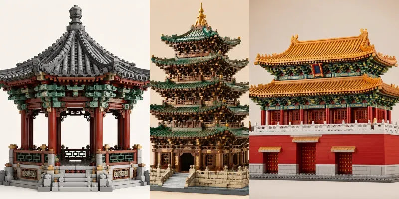Chinese Bracket Architecture Legos generated by undefined