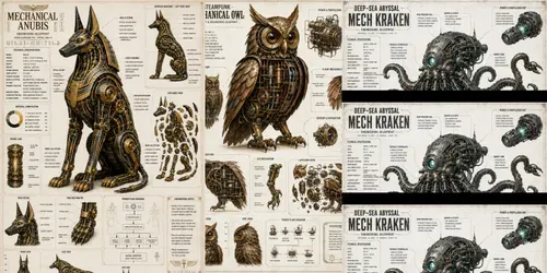 Industrial Character Blueprints generated by chatgpt-image