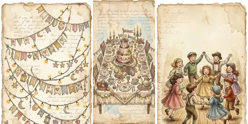Festive Celebration Junk Journal Pages generated by gemini-image