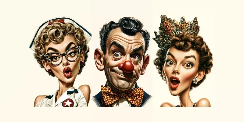 Whimsical Character Caricatures generated by undefined