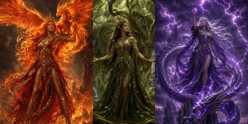 Ethereal Elemental Queens generated by chatgpt-image