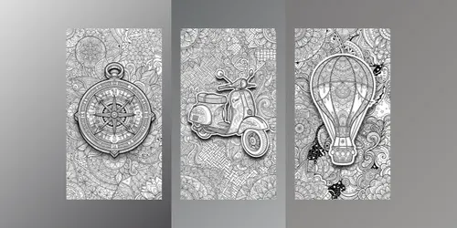 3D Popup Zentangle Coloring Pages generated by gemini-image