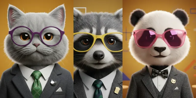 Pro Viral Cool Animals With Shades generated by undefined