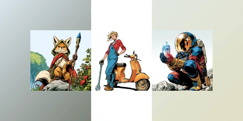 Bold Comic Character Illustrations generated by undefined