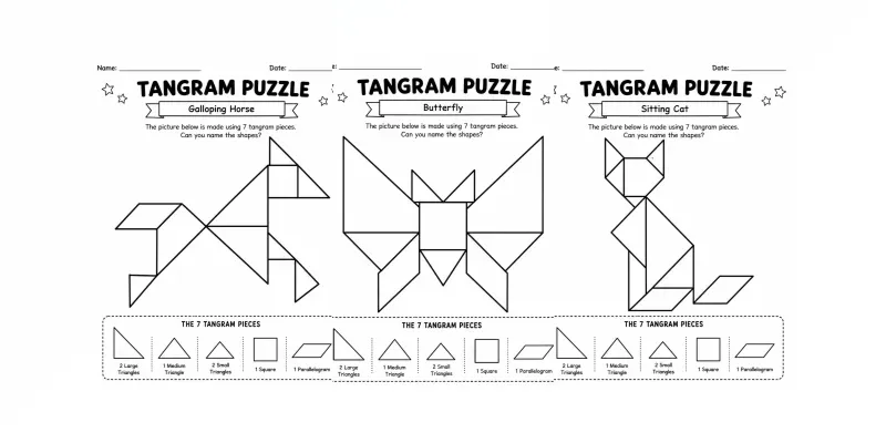 Tangram Worksheet Generator generated by undefined