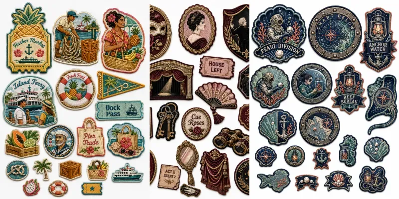 Raised Embroidered Patches generated by undefined