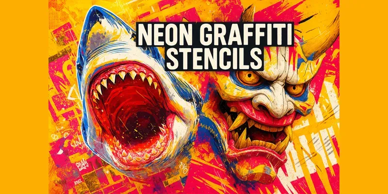 Neon Graffiti Stencils generated by undefined