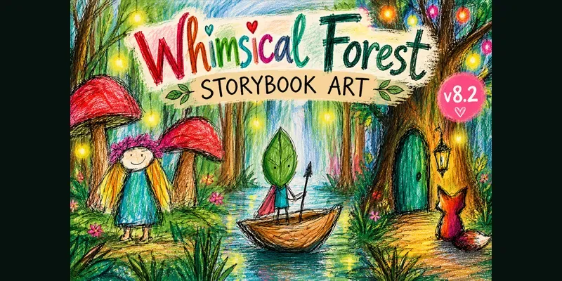 Whimsical Forest Storybook Art
