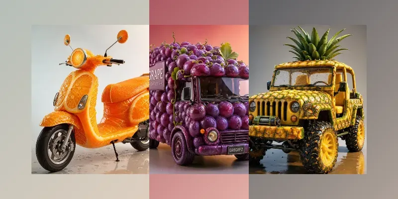Creative Fruit Vehicle Fusion Art Packs generated by undefined
