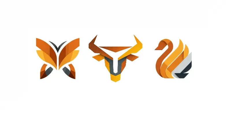 Modern Flat Vector Animal Logo Designs generated by undefined