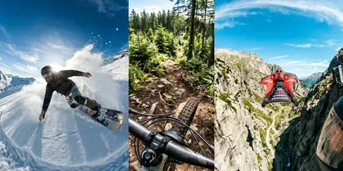 Ultra Wide Fisheye Action Pov Photos generated by gemini-image