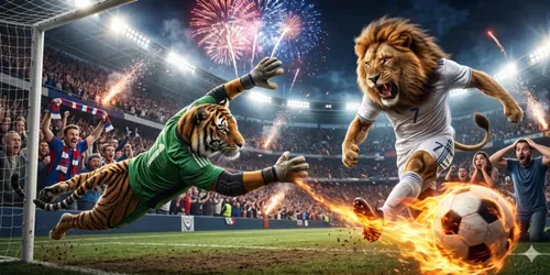 Animals Play The World Cup 2026 generated by veo