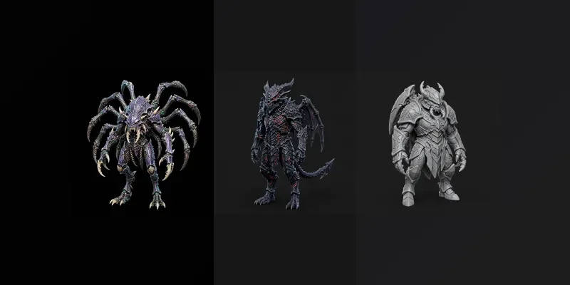 3D Monster Hybrid Character Sculpts