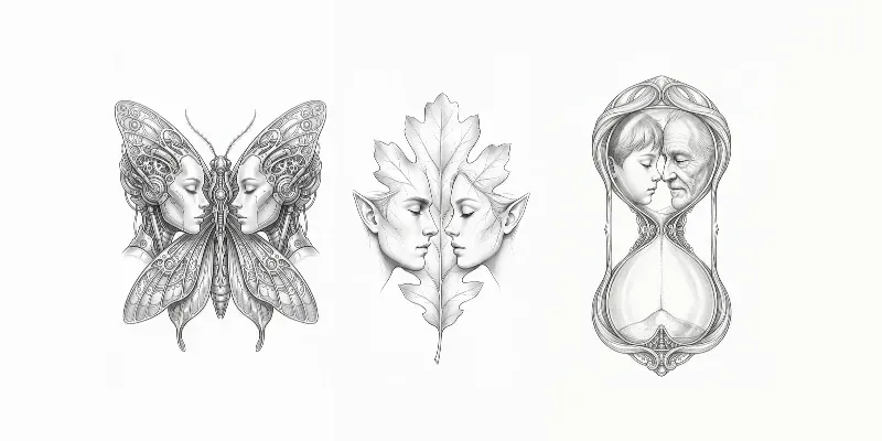 Surreal Symmetrical Pencil Art Generator generated by undefined