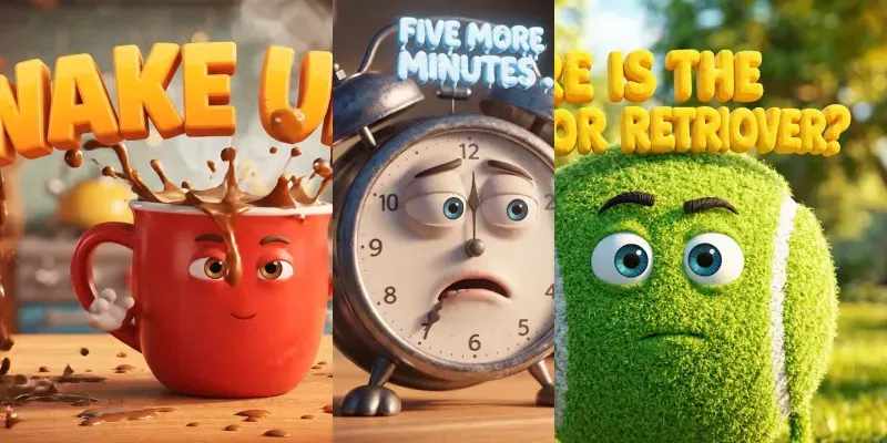 3D Pixar Style Talking Objects Videos generated by undefined