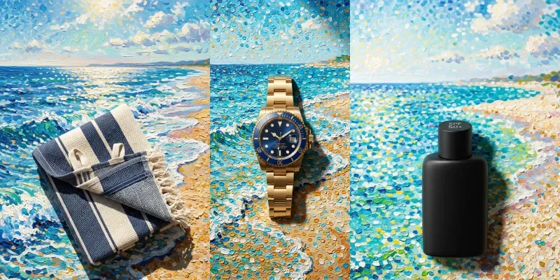 Fine Art Pointillism Ocean Pro Layouts generated by undefined
