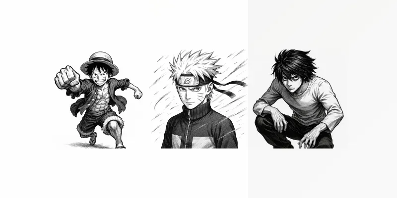 Blackandwhite Manga Icons generated by undefined