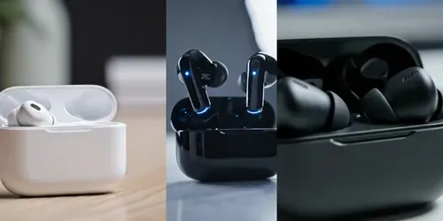 Wireless Earbuds Premium Showcases generated by veo