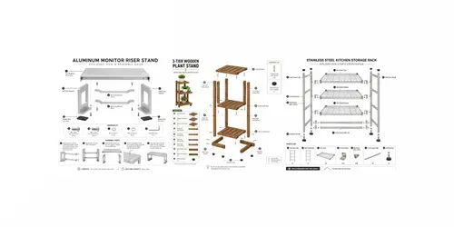 Clean Exploded Assembly Manuals generated by chatgpt-image