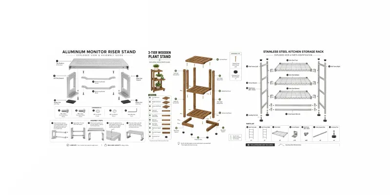 Clean Exploded Assembly Manuals generated by undefined