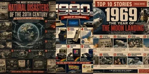 Top 10 Vintage History Posters generated by chatgpt-image