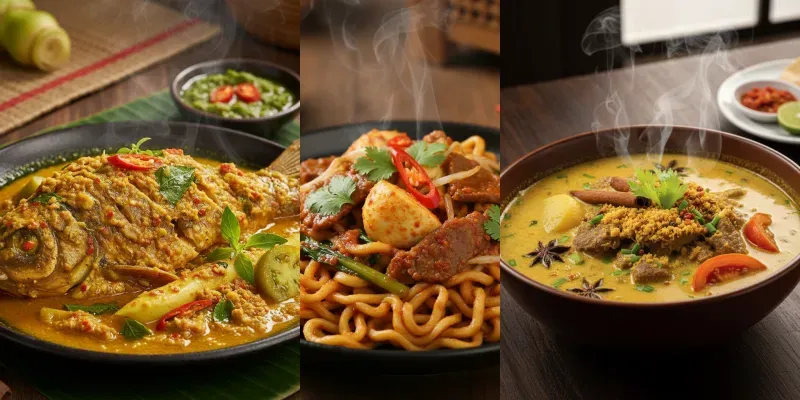 Sumatera Utara Dishes Stock Photos generated by undefined